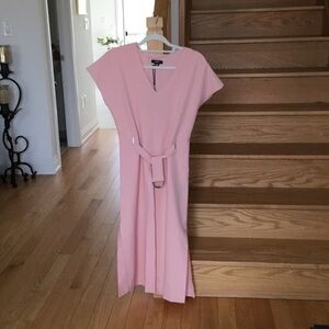 RUDSAK NWT Marguerite Blush Pink Belted MIDI Dress.